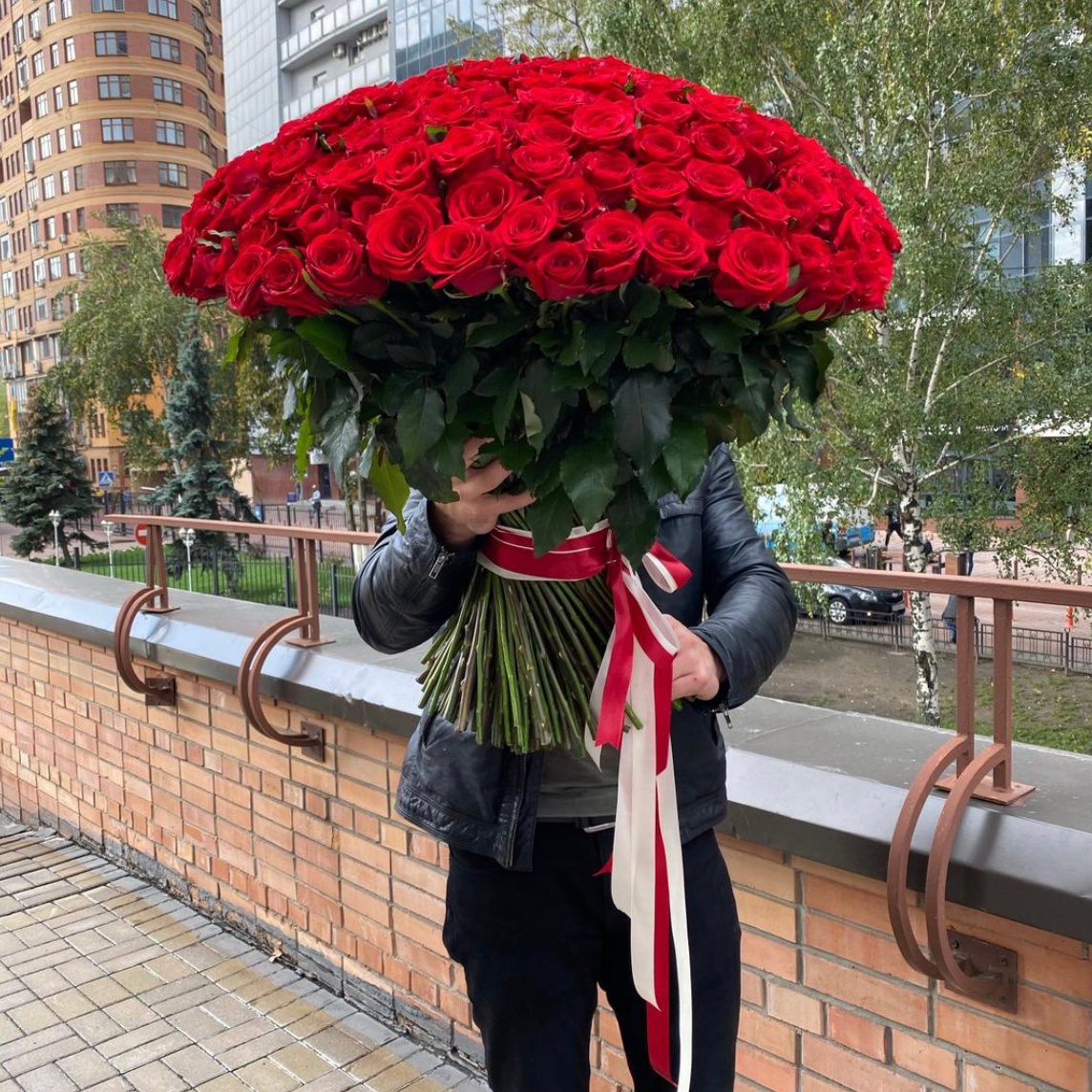 201 Червона троянда (Ред ігл), 80 см
