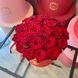 19 Красных роз в шляпной коробке «S» "Презент"