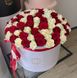 101 Белая, красная роза в шляпной коробке XL «Незабываемый подарок»