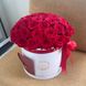 39 Красных роз в шляпной коробке M "Пышный бутон"