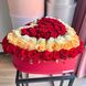 101 Троянда мікс в шляпній коробці XL «Сердце»